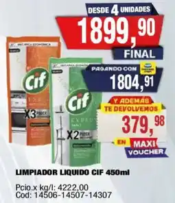 Maxiconsumo Cif limpiador liquido oferta