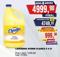 Maxiconsumo Ayudin lavandina clasica oferta