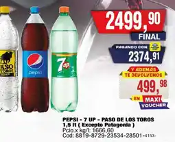 Maxiconsumo Pepsi - 7 Up - Paso de los toros oferta