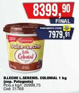 Maxiconsumo La serenisima dulce de leche estilo colonial oferta