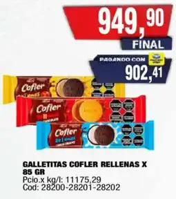 Maxiconsumo Cofler galletitas rellenas oferta