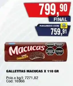 Maxiconsumo Macucas galletitas oferta