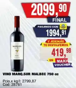 Maxiconsumo Marques vino oferta