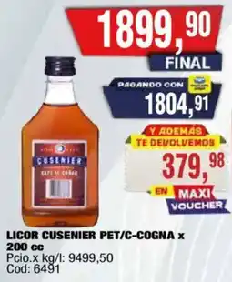 Maxiconsumo Cusenier licor pet/c-cogna oferta