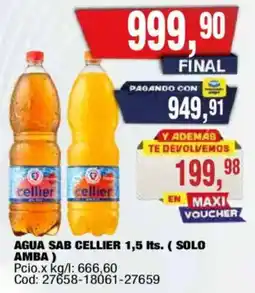 Maxiconsumo Cellier agua sab oferta