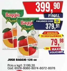 Maxiconsumo Baggio jugo pronto mix fruta oferta