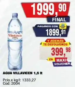 Maxiconsumo Villavicencio agua oferta