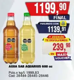 Maxiconsumo Agua sab Aquarius oferta