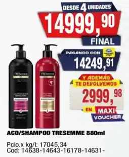 Maxiconsumo Tresemme aco/shampoo oferta