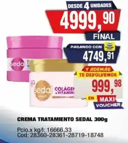Maxiconsumo Sedal crema tratamiento oferta