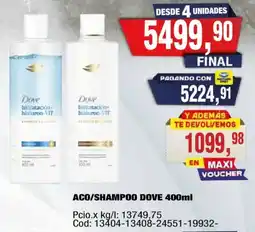 Maxiconsumo Dove shampoo oferta