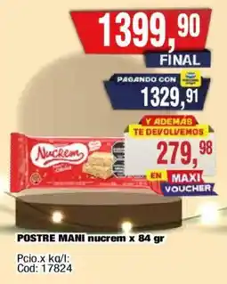 Maxiconsumo Nucrem postre mani oferta