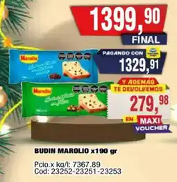 Maxiconsumo Marolio budin oferta