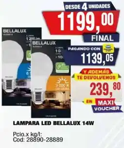 Maxiconsumo Bellalux lampara led 14w oferta