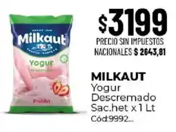 Diarco Milkaut yogur descremado oferta