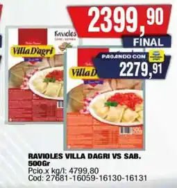 Maxiconsumo Villa dagri ravioles oferta