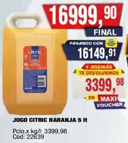 Maxiconsumo Citric jugo naranja oferta
