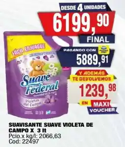 Maxiconsumo Suave Federal suavisante suave violeta de campo oferta