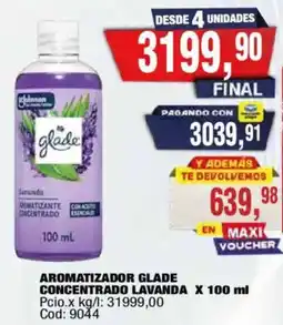Maxiconsumo Glade aromatizador concentrado lavanda oferta