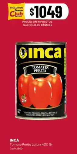 Diarco Inca tomate perita lata oferta