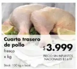 Disco Cuarto trasero de pollo fresco oferta