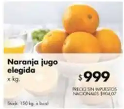 Disco Naranja jugo elegida oferta