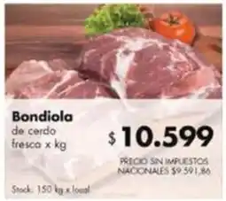 Disco Bondiola de cerdo fresca oferta