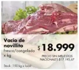 Disco Vacío de novillito fresco/congelado oferta