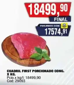 Maxiconsumo Cuadril first porcionado cong. oferta