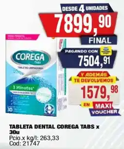Maxiconsumo Corega tableta dental oferta