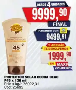 Maxiconsumo Cocoa beach protector solar oferta