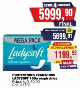 Maxiconsumo Ladysoft protectores femeninos oferta