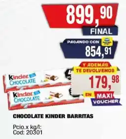 Maxiconsumo Kinder chocolate oferta