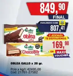 Maxiconsumo Gallo oblea arroz oferta