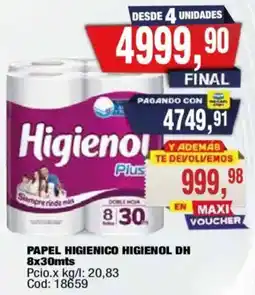 Maxiconsumo Higienol papel higienico higienol dh oferta