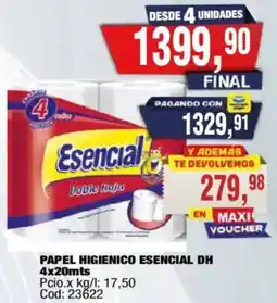 Maxiconsumo Esencial papel higienico dh oferta
