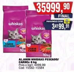 Maxiconsumo Whiskas alimento para gatos oferta