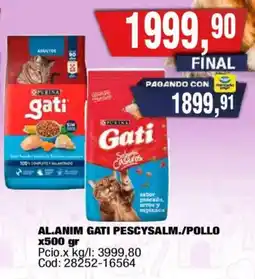 Maxiconsumo Gati pescysalm./pollo oferta