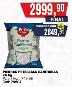 Maxiconsumo Pet's Class piedritas sanitarias oferta