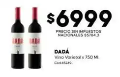 Diarco Dada - vino varietal x 750 ml. cód 45249 oferta