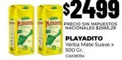 Diarco Playadito - yerba mate suave x 500 gr. cód:18094 oferta