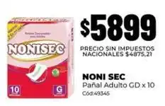 Diarco Nonisec - pañal adulto gd x 10 oferta