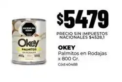 Diarco Okey - palmitos en rodajas x 800 gr. cód:40488 oferta