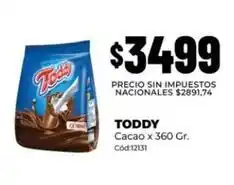 Diarco Toddy - cacao x 360 gr. cód:12131 oferta
