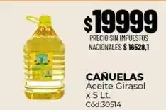 Diarco Cañuelas - aceite girasol x 5 lt oferta