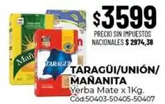Diarco Yerba mate x 1kg. cód:50403-50405-50407 oferta