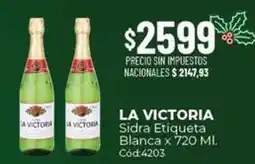 Diarco La victoria - sidra etiqueta blanca x 720 ml. cód:4203 oferta
