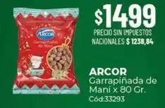 Diarco Arcor - garrapiñada de maní x 80 gr oferta