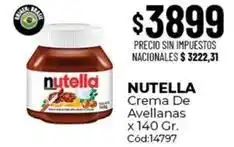 Diarco Nutella - crema de avellanas x 140 gr. cód:14797 oferta
