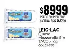 Diarco Queso mozzarella sin tacc x kg. cód:24950 oferta
